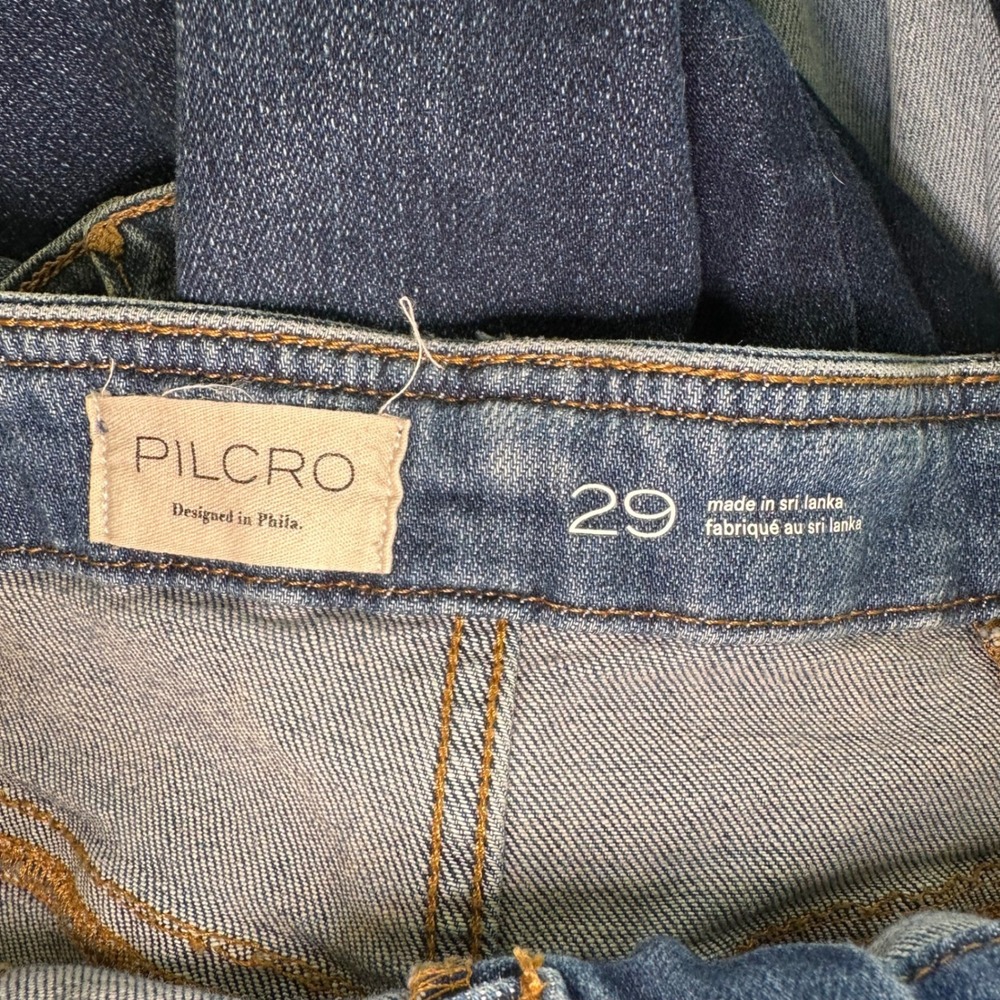 Pilcro Wide Leg Jeans Women's Size 29 High Rise Panel‎ Front Dark Wash Denim - Picture 8 of 9
